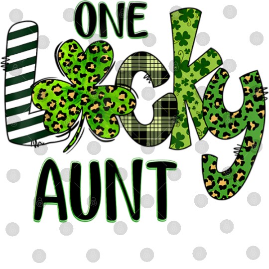 One Lucky Aun Shamrock St Patrick'S Day Digital Files