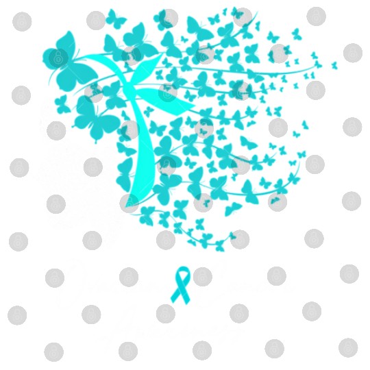 Ovarian Cancer Awareness Teal Butterflies Digital Files