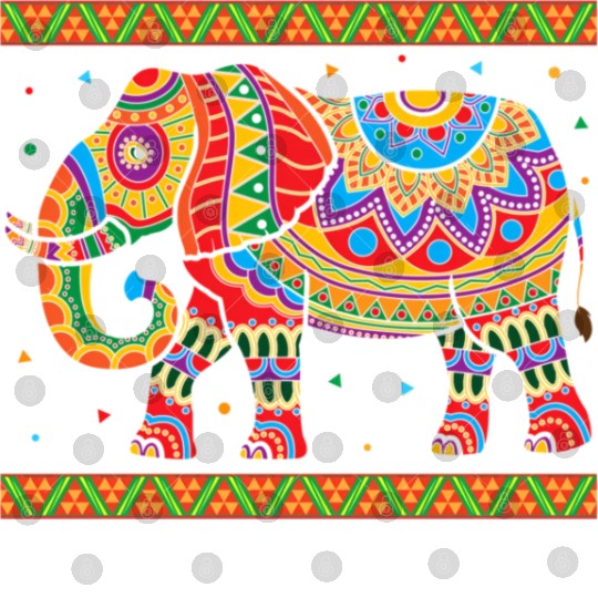 Indian Elephant Colorful Animal Africa Zookeeper S Digital Files
