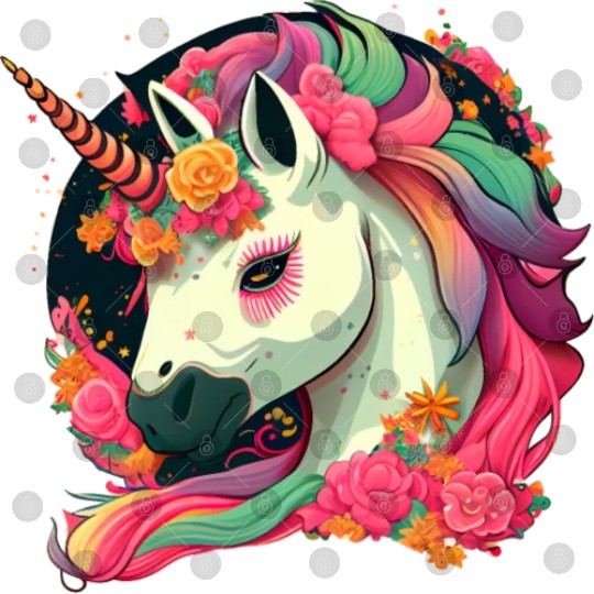 Whimsical Charm A Cool and Colorful Fantasy Unicon Digital Files