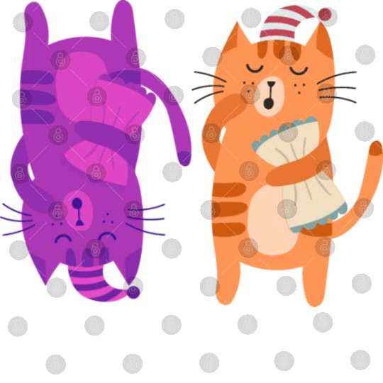 Cats Nap Napping Kitties Hugging Pillows Digital Files