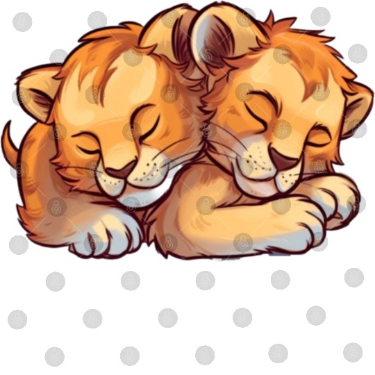 Sleeping Lion Cubs Digital Files