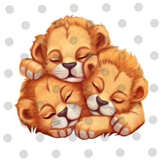 Sleeping lion cubs Digital Files