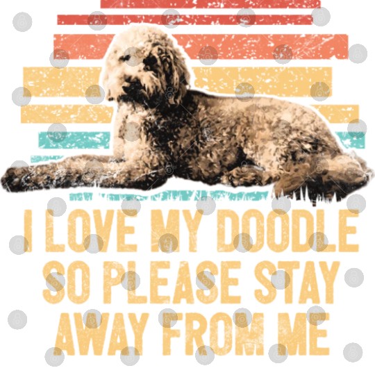 Retro I Love My Doodle Goldendoodle Dog Mom Dog Digital Files