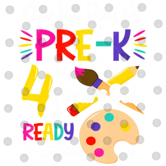 My First Day Of Pre-K 4 Years old Back to School Digital Files
