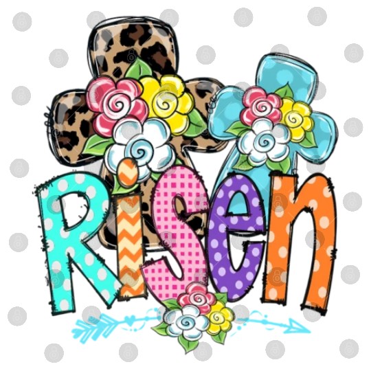 Happy Easter For Christian Mom He Is Risen Leopard Digital Files