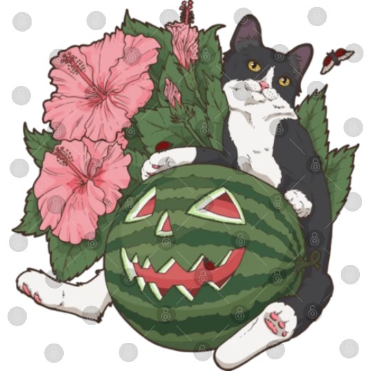 Summer Halloween Cat Digital Files