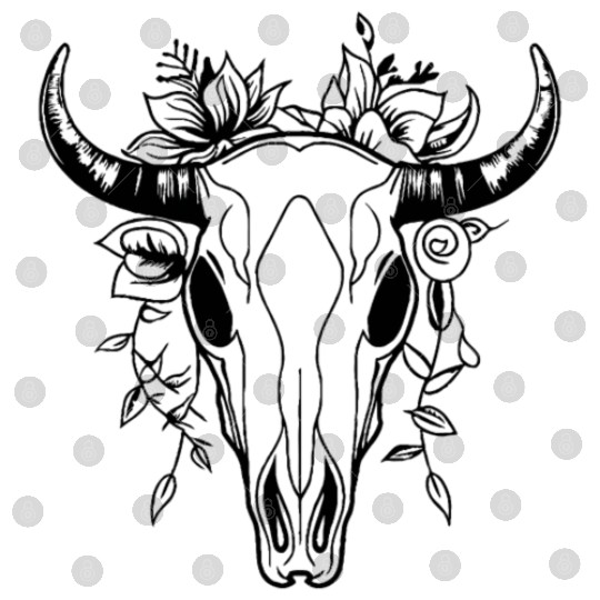 Cow Skull Boho Digital Files