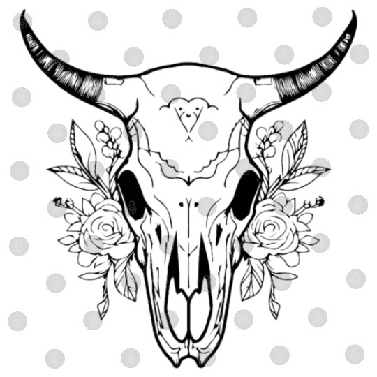 Cow Skull Boho Digital Files