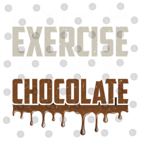 Will Exercise For Chocolate Workout Gym Fitness Digital Files