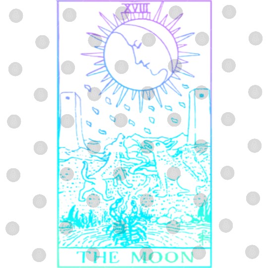 The Moon Tarot Card Rider Waite Witchy Digital Files