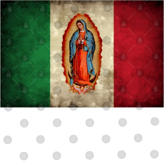 Our Lady Virgen De Guadalupe Mecan Flag Digital Files