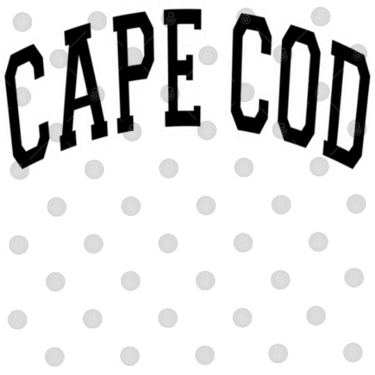 Cape Cod Massachusetts Varsity Style Black Text Digital Files