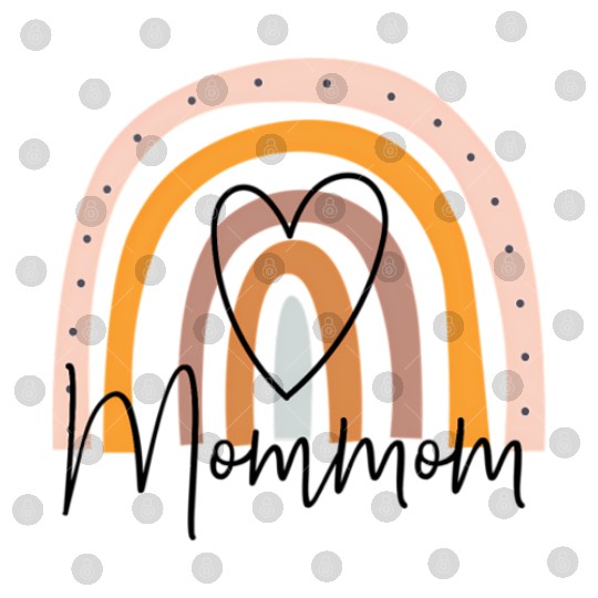 Mommom Rainbow Heart Grandma Mother'S Day Digital Files
