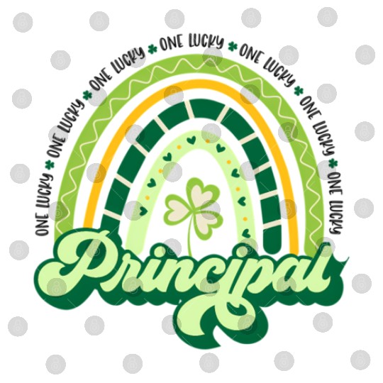 Boho Rainbow Shamrock One Lucky Principal St Digital Files