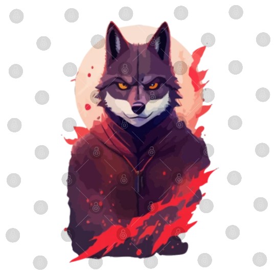 Ninja Style: The Cute Wolf Face with a Twist of Me Digital Files