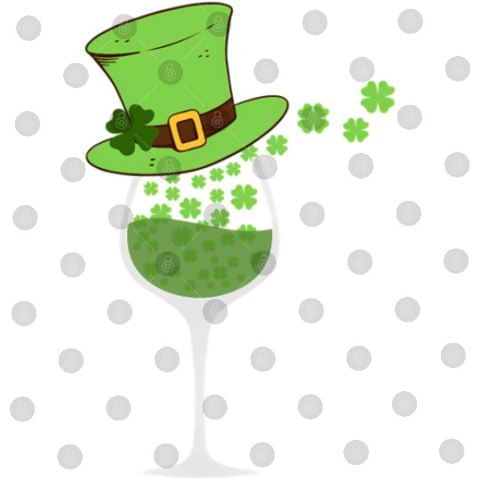 Shamrock Wine Glass St Patrick Day Irish For - Digital Files