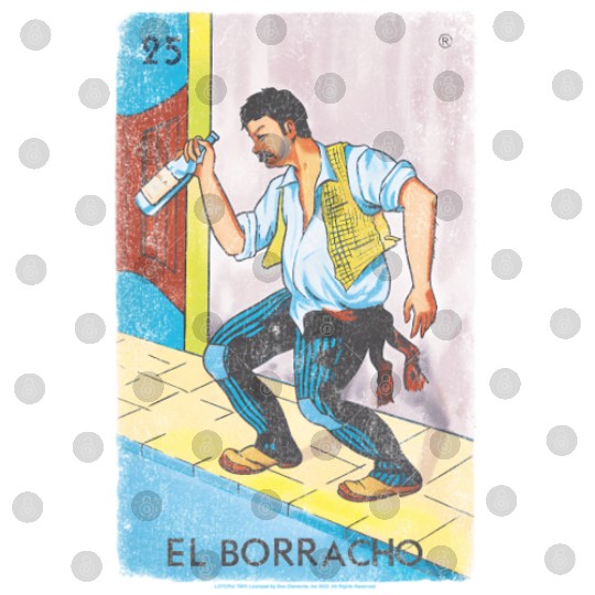 Loteria El Borracho Colorful Tarot Card Digital Files