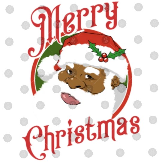 Black Merry African American Santa Claus Digital Files