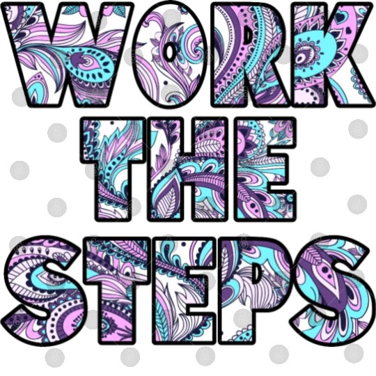 Work the Steps paisley Digital Files