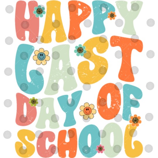 Groovy Happy Last Day of School Teacher Student Digital Files
