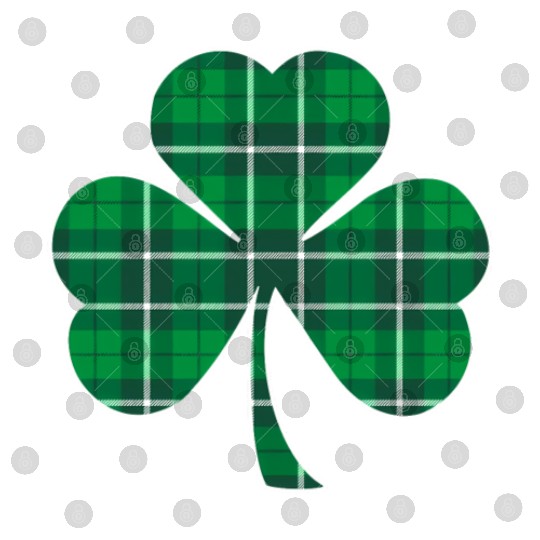 St Patric Day Irish Green Buffalo Plaid Shamrock Digital Files