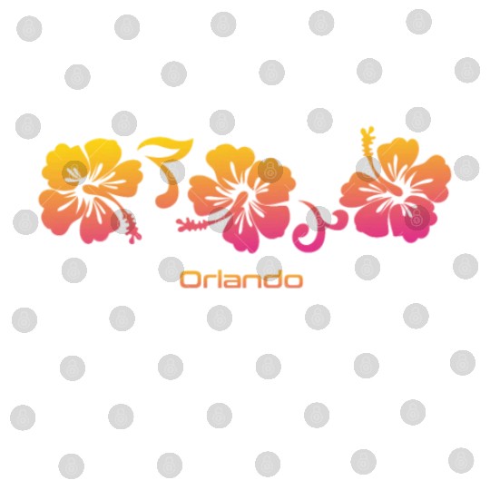Orlando Florida Hibiscus Souvenir Vacation Digital Files