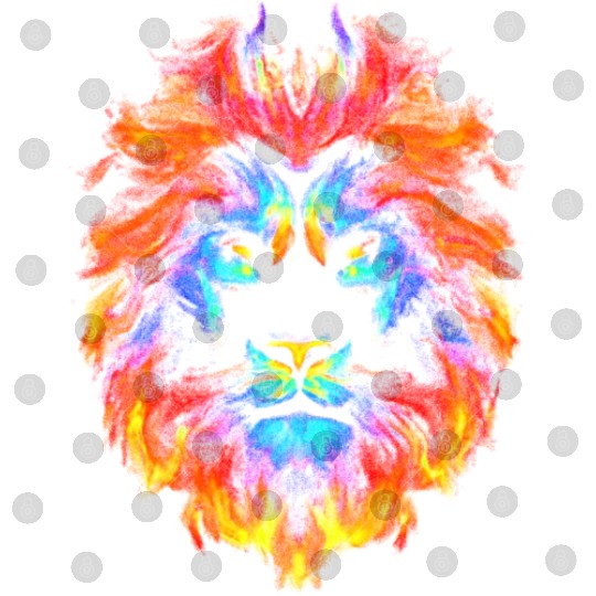 Head of a lion multi colored fire lion head leo Digital Files