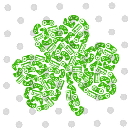 Gamer Game Shamrock St Patric Day Irish Digital Files