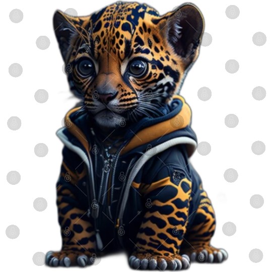 A cute tiny hyper realistic baby jaguar Digital Files