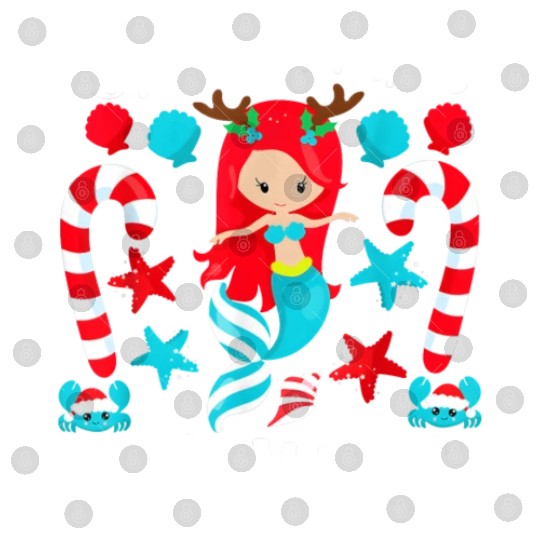 Christmas In July Cute Mermaid Summer Vacation Digital Files
