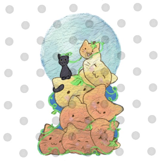 Cat Pumpkin Pile Digital Files