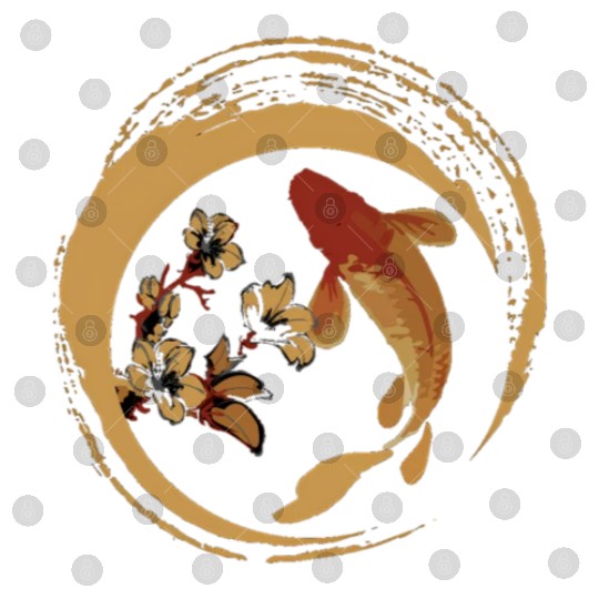Koi Fish Japanese Koi Carp Cherry Blossom Sakura Digital Files