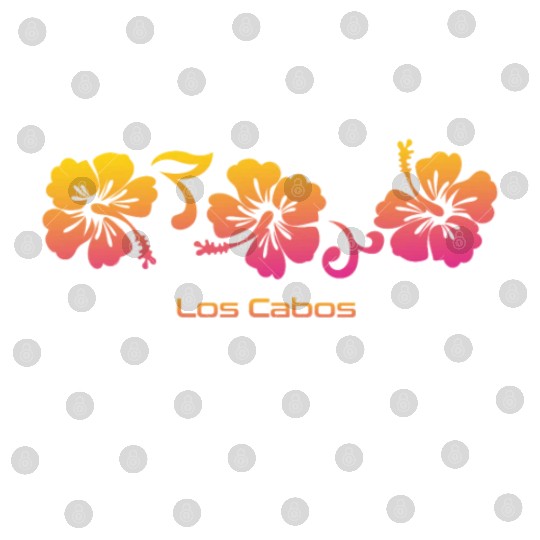 Los Cabos Mexico Hibiscus Souvenir Vacation Digital Files