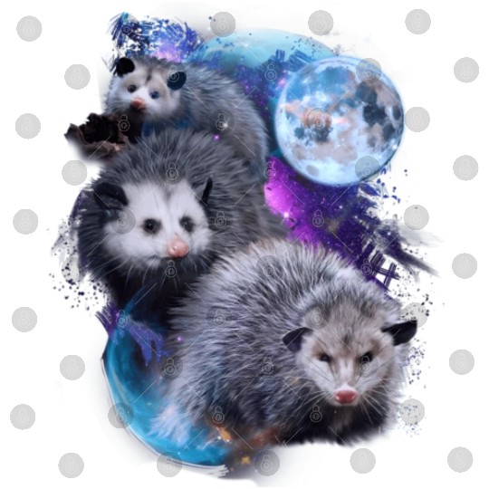 3 Moon Opossum Marsupial Rodent Opossum Novelty Digital Files
