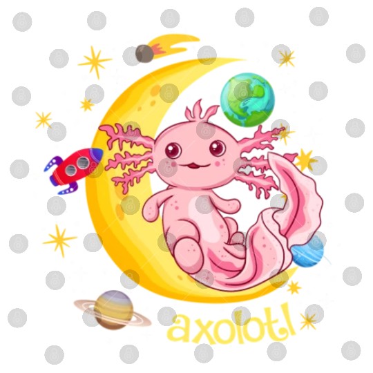 Space Axolotl Kawaii Digital Files Pastel Goth Japanese An