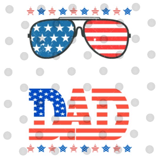 All American Dad Usa Sunglasses Flag Father's Day Digital Files
