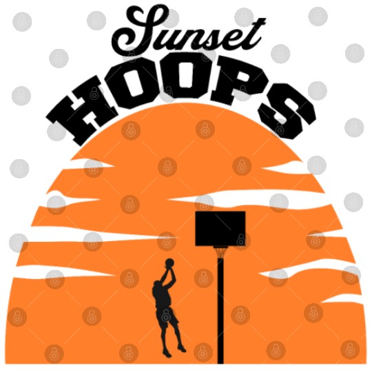 Basketball Gift: Sunset Hoops Digital Files