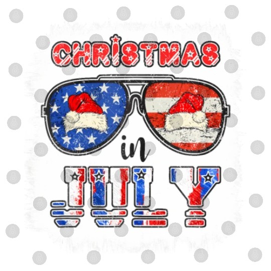 Christmas in July Santa Hat Sunglasses Summer Digital Files