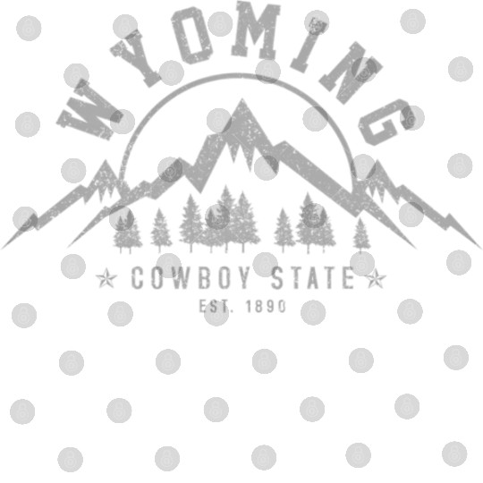 Wyoming The Cowboy State Est 1890 Moains Digital Files