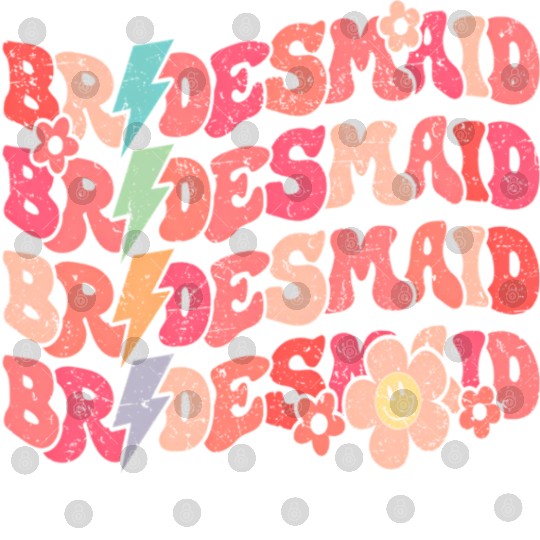 Groovy Bridesmaid Wedding Bride Bachelorette Party Digital Files