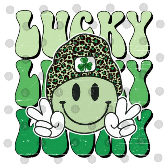 St Patric Day Lucky Shamrock Smile Face Digital Files