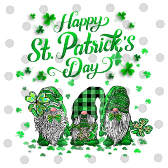 Happy St Patric Day Gnomes Saint Paddys Pattys Digital Files