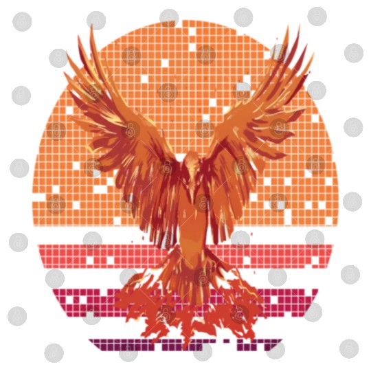 Firebird Fantasy Fire Phoenix Rise From Ashes Digital Files