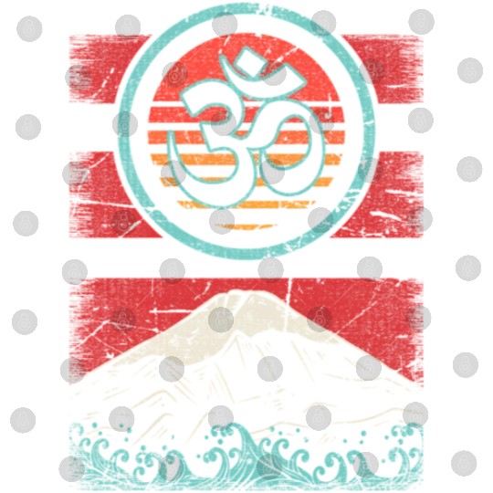 Om Ohm Symbol 80S Style Meditation Yoga Digital Files