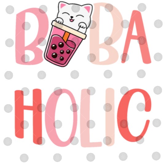 Bobaholic Bubble Tea Lover Boba Tea Drinker Korean Digital Files