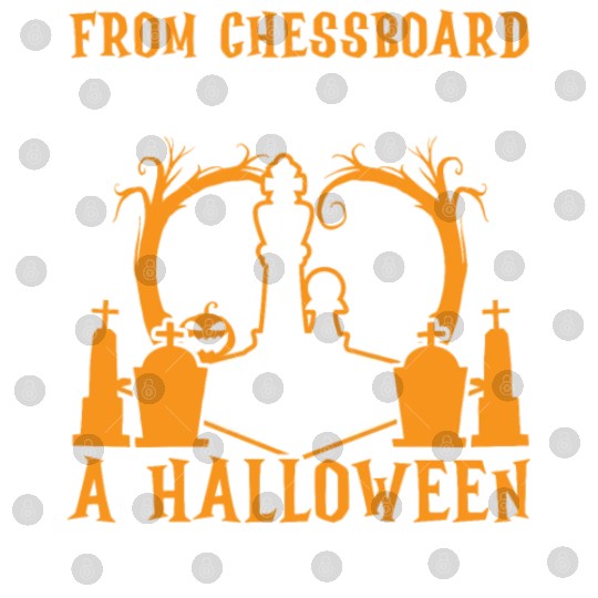 Chess Halloween Trick Or Treat Chess Board Game Digital Files