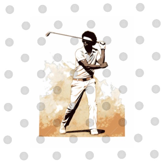 Golfer Afro Man Golf Player African American Digital Files
