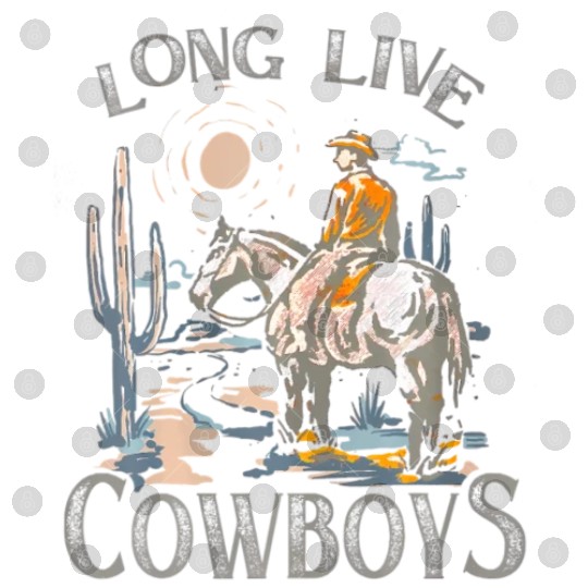 Retro Long Live-Cowboys Horse Rodeo Western Digital Files