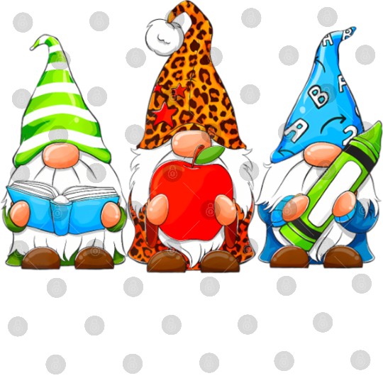 Cute Gnomes Students Teacher Gnome Funny Back To Digital Files